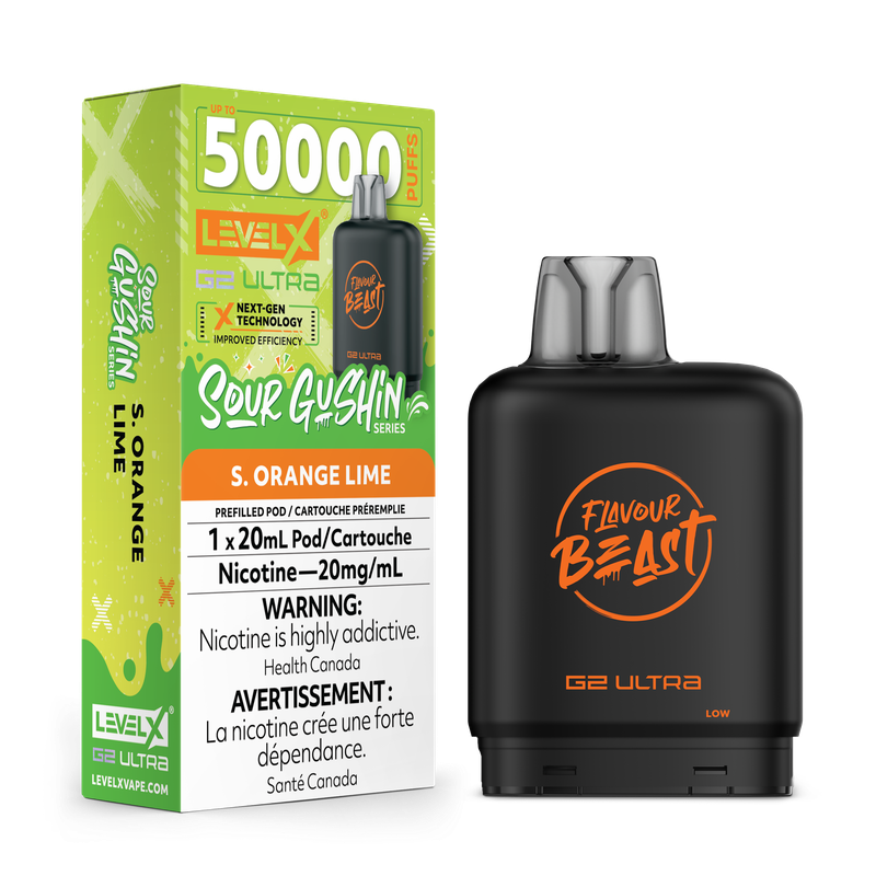 GUSHIN S.ORANGE LIME - FLAVOUR BEAST LEVEL X G2 ULTRA (20mL)