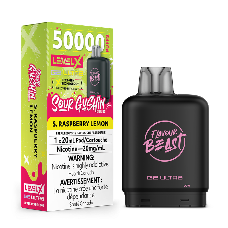 GUSHIN S.RASPBERRY LEMON - FLAVOUR BEAST LEVEL X G2 ULTRA (20mL)
