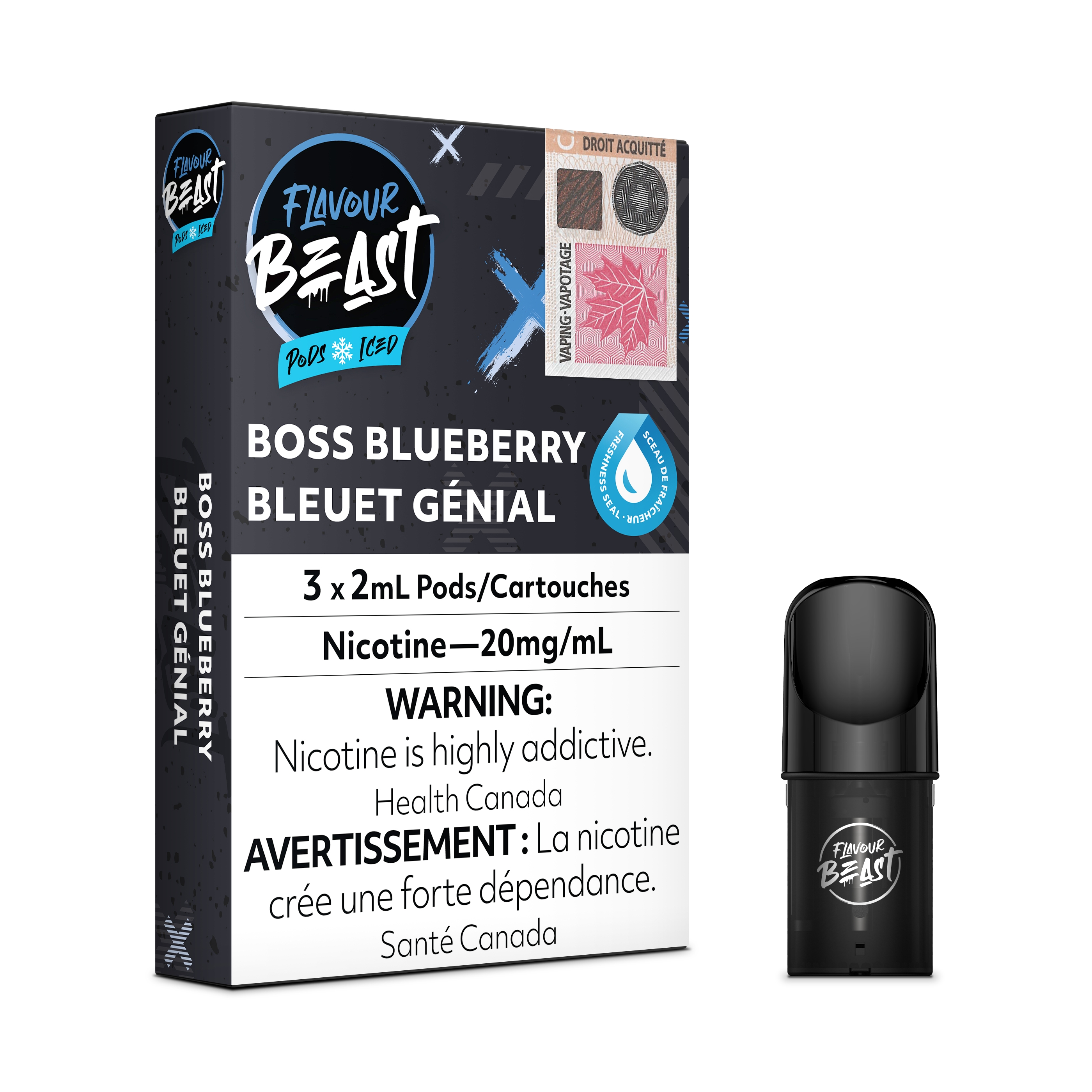 BOSS BLUEBERRY - FLAVOUR BEAST PODS (ONTARIO)
