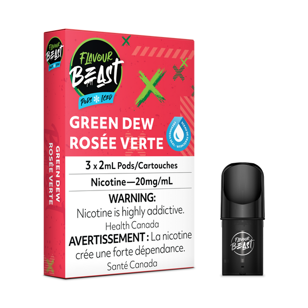 GNARLY GREEN D (GREEN DEW) - FLAVOUR BEAST PODS
