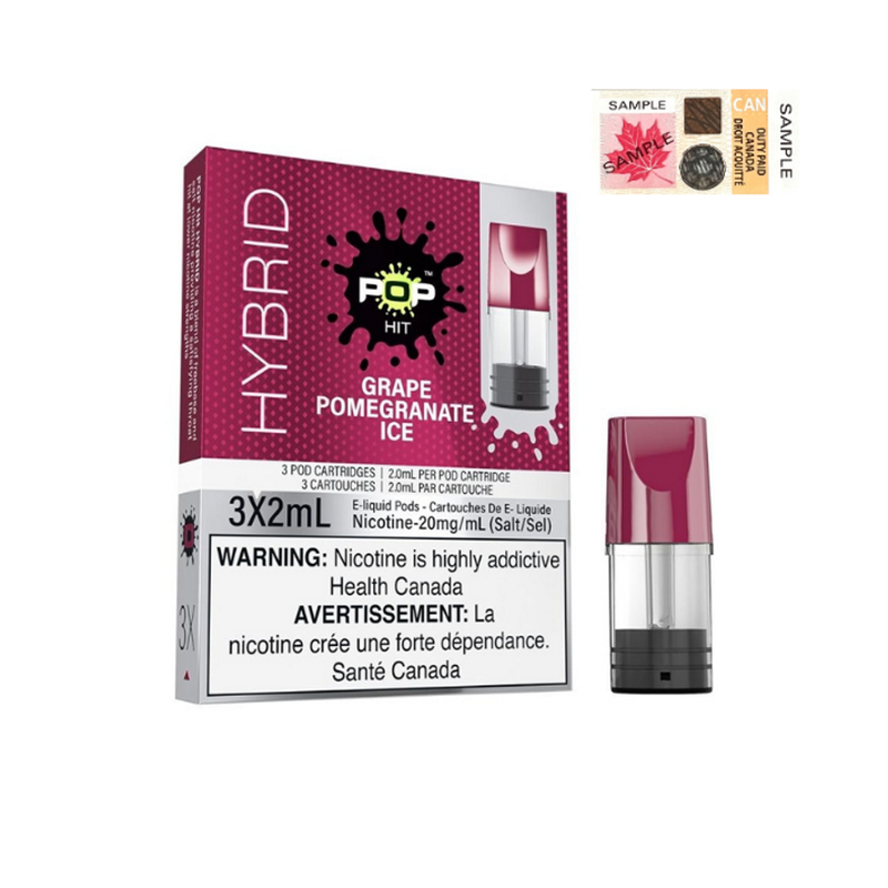 GRAPE POMEGRANATE ICE - POP PODS HYBRID (ONTARIO)