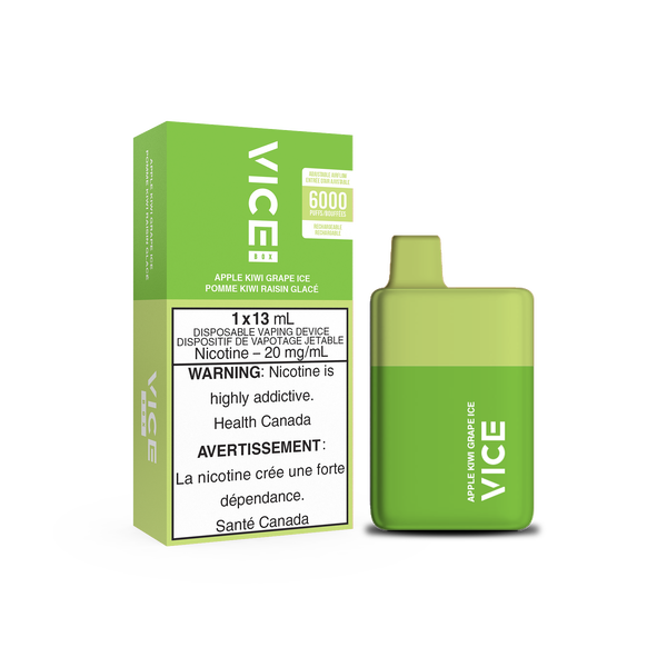 VICE BOX DISPOSABLE - APPLE KIWI GRAPE ICE (ONTARIO)